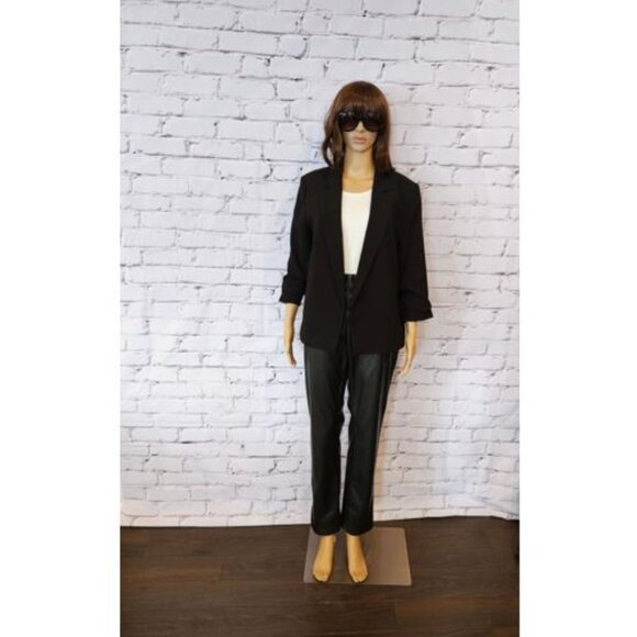 TRISTAN - Black faux leather leggings - Picture 8 of 9